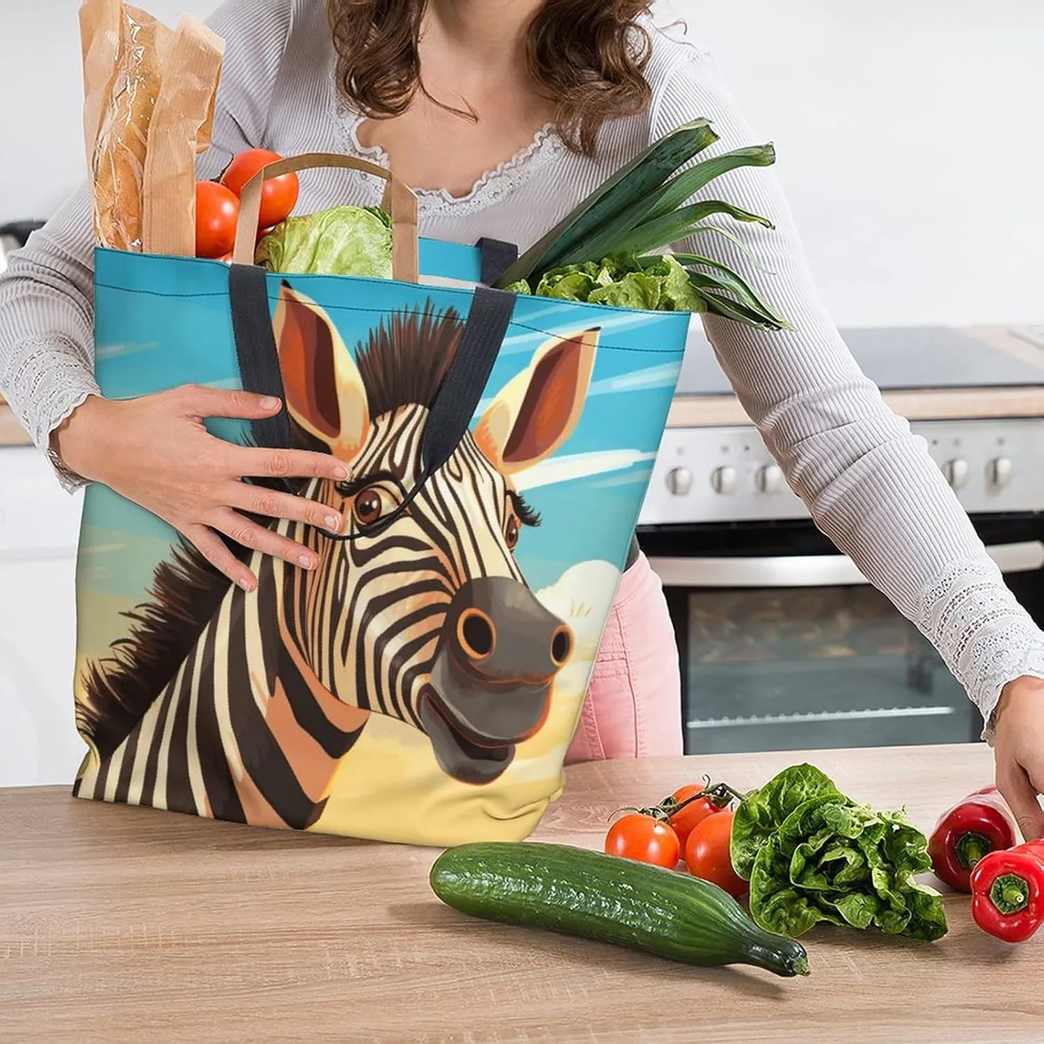 Canvas Tote Bag Large Women Casual Shoulder Bag Handbag Reusable Beach Shopping Grocery Bag For Outdoors