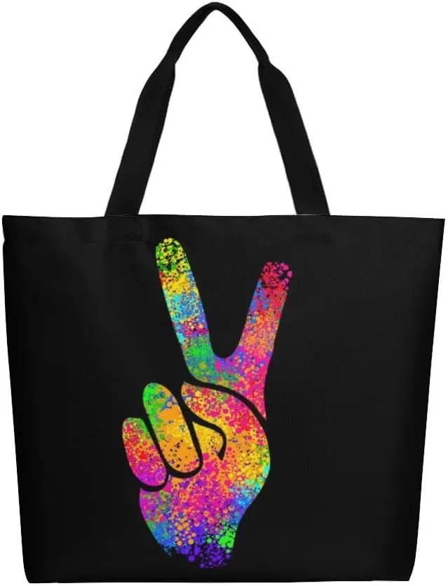 Canvas Tote Bag Large Women Casual Shoulder Bag Handbag Reusable Beach Shopping Grocery Bag For Outdoors