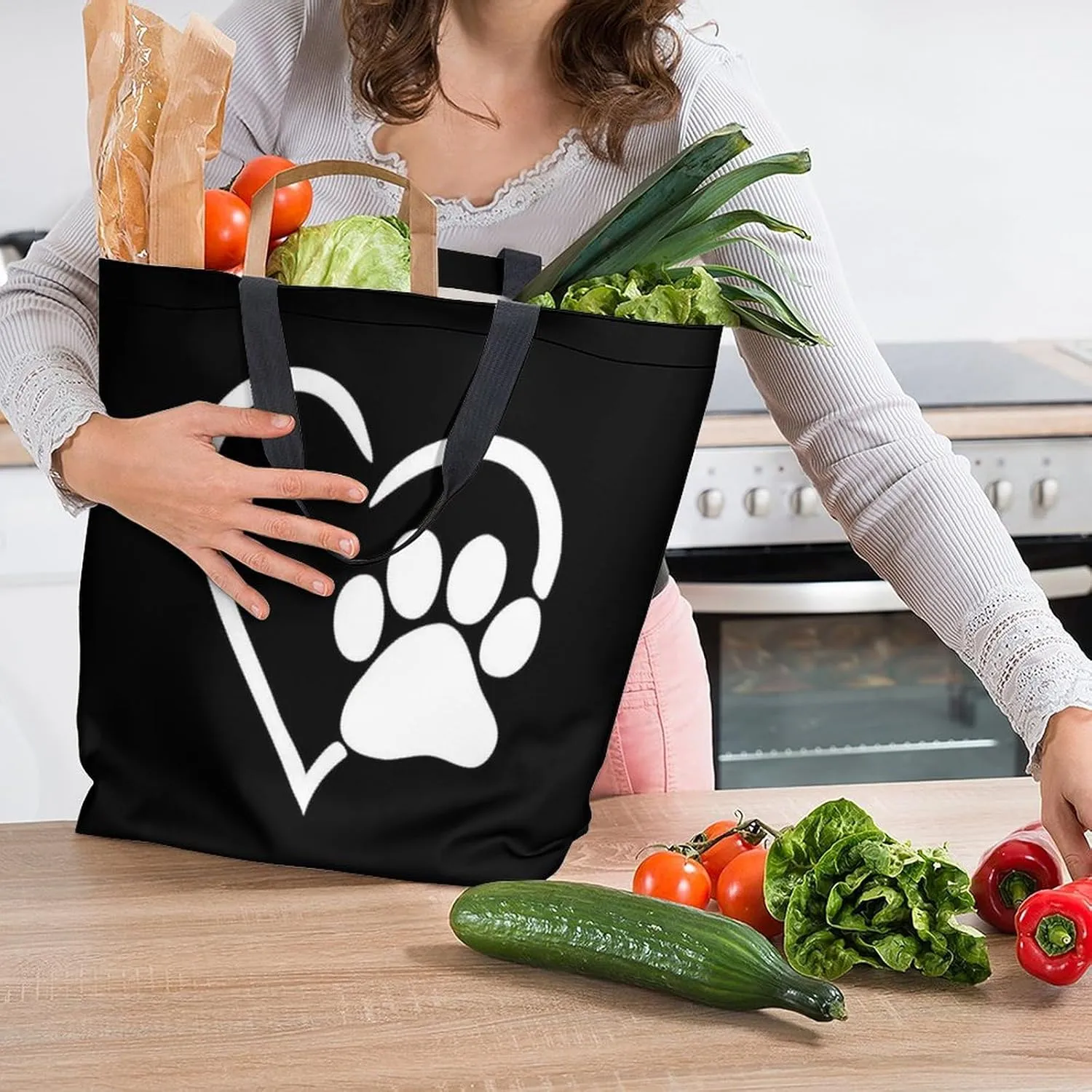 Canvas Tote Bag Large Women Casual Shoulder Bag Handbag Reusable Beach Shopping Grocery Bag For Outdoors