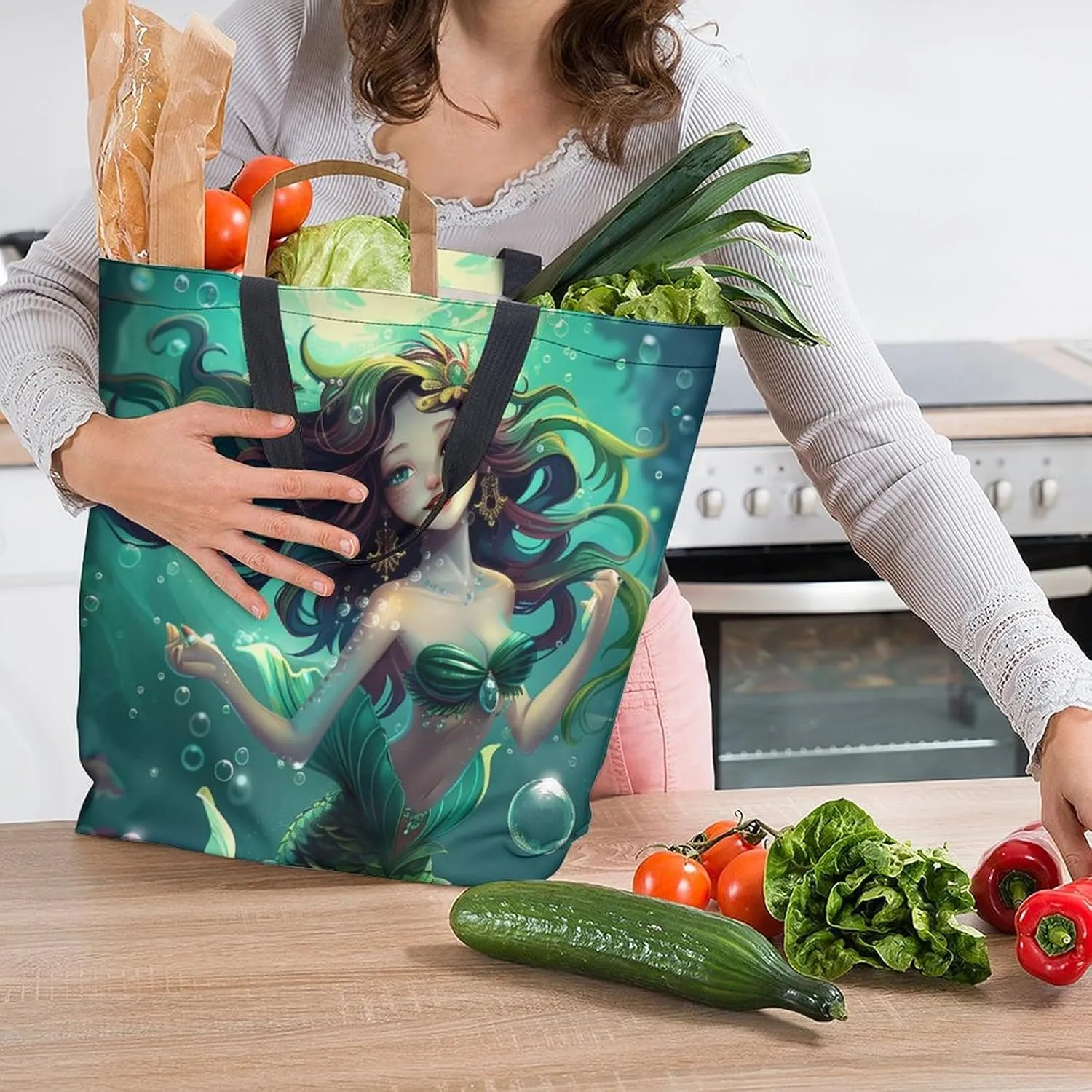 Canvas Tote Bag Large Women Casual Shoulder Bag Handbag Reusable Beach Shopping Grocery Bag For Outdoors