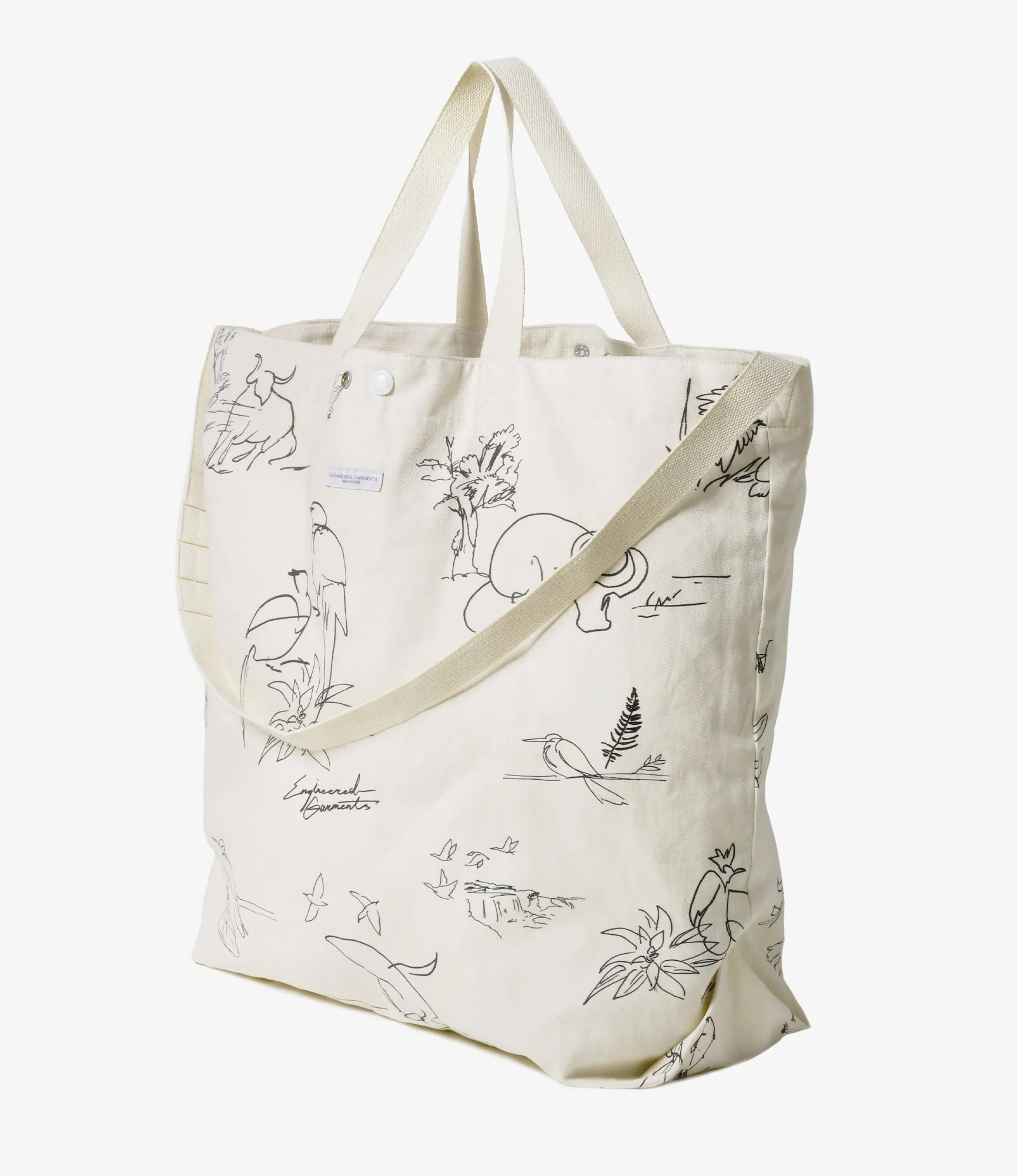 Carry All Tote Reversible - Animal Print 6.5oz Flat Twill