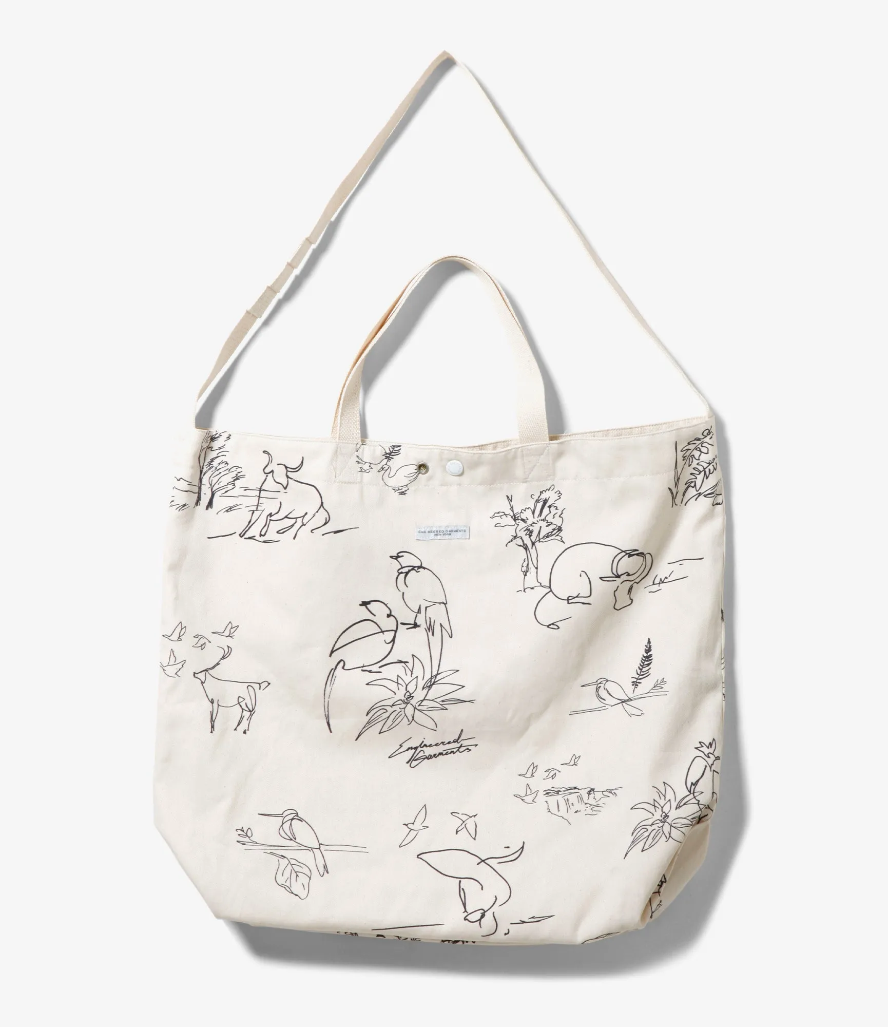 Carry All Tote Reversible - Animal Print 6.5oz Flat Twill