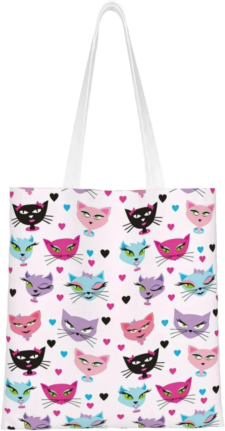Cartoon Medicine Pattern Print Foldable Tote Bag For Women Large Tote Shoulder Handbag Reusable Grocery Bags Travel Work