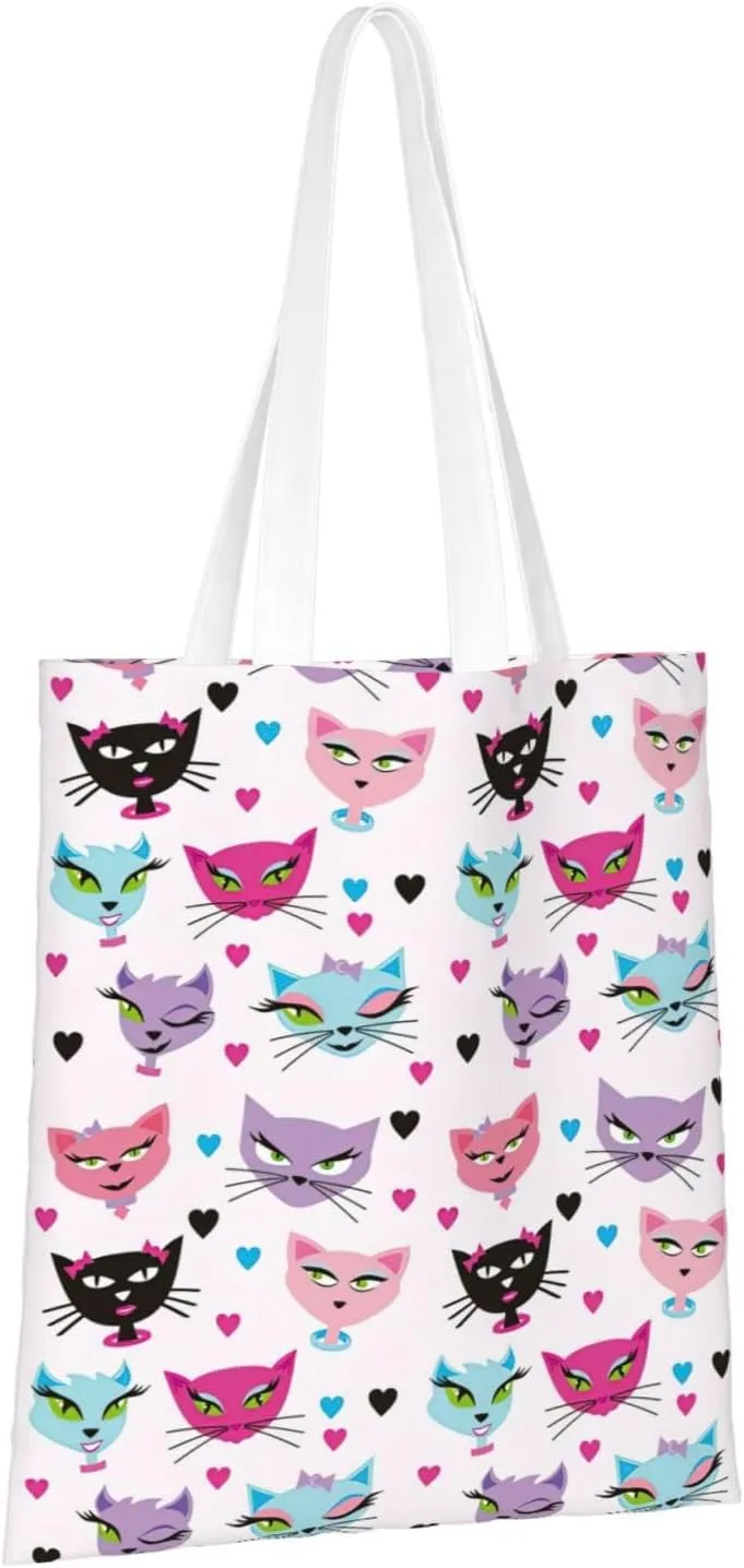 Cartoon Medicine Pattern Print Foldable Tote Bag For Women Large Tote Shoulder Handbag Reusable Grocery Bags Travel Work