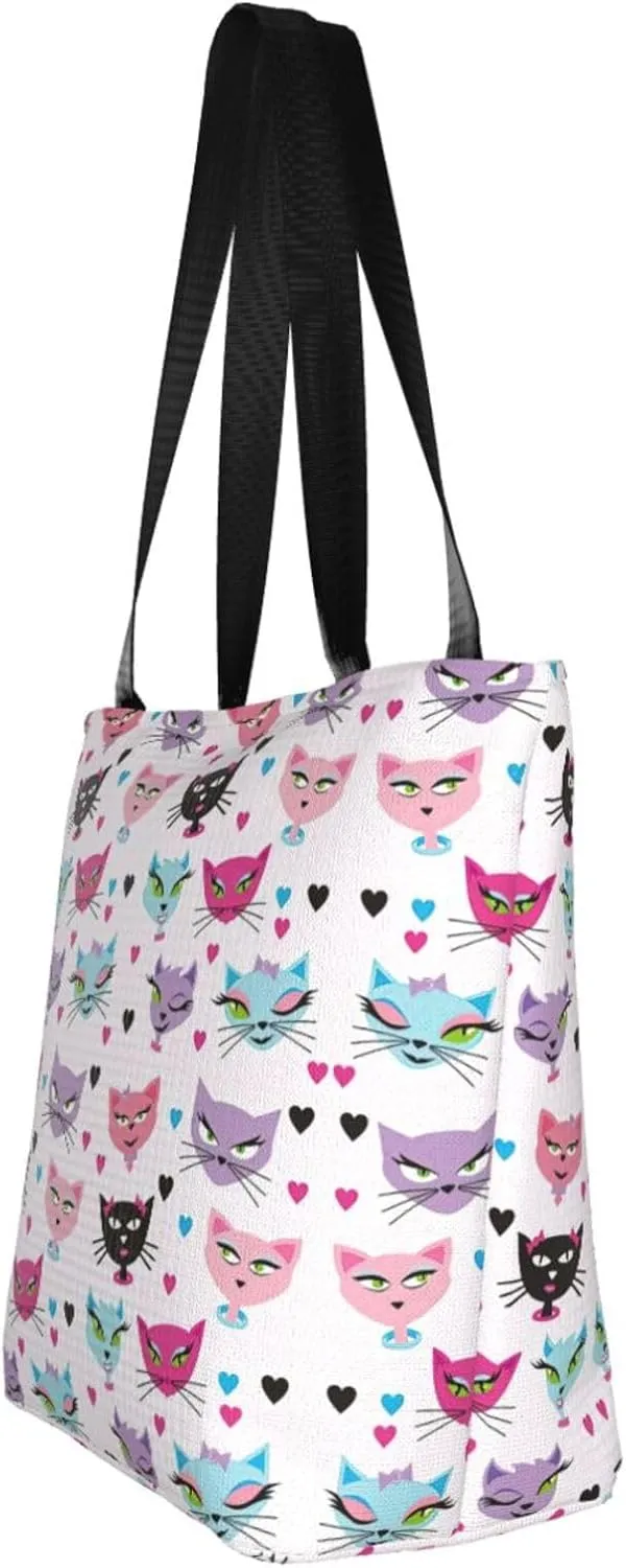 Cartoon Medicine Pattern Print Shoulder Tote Bag Women'S Large Size Handbag Casual Tote Shopping Bag For Women Fashion Travel