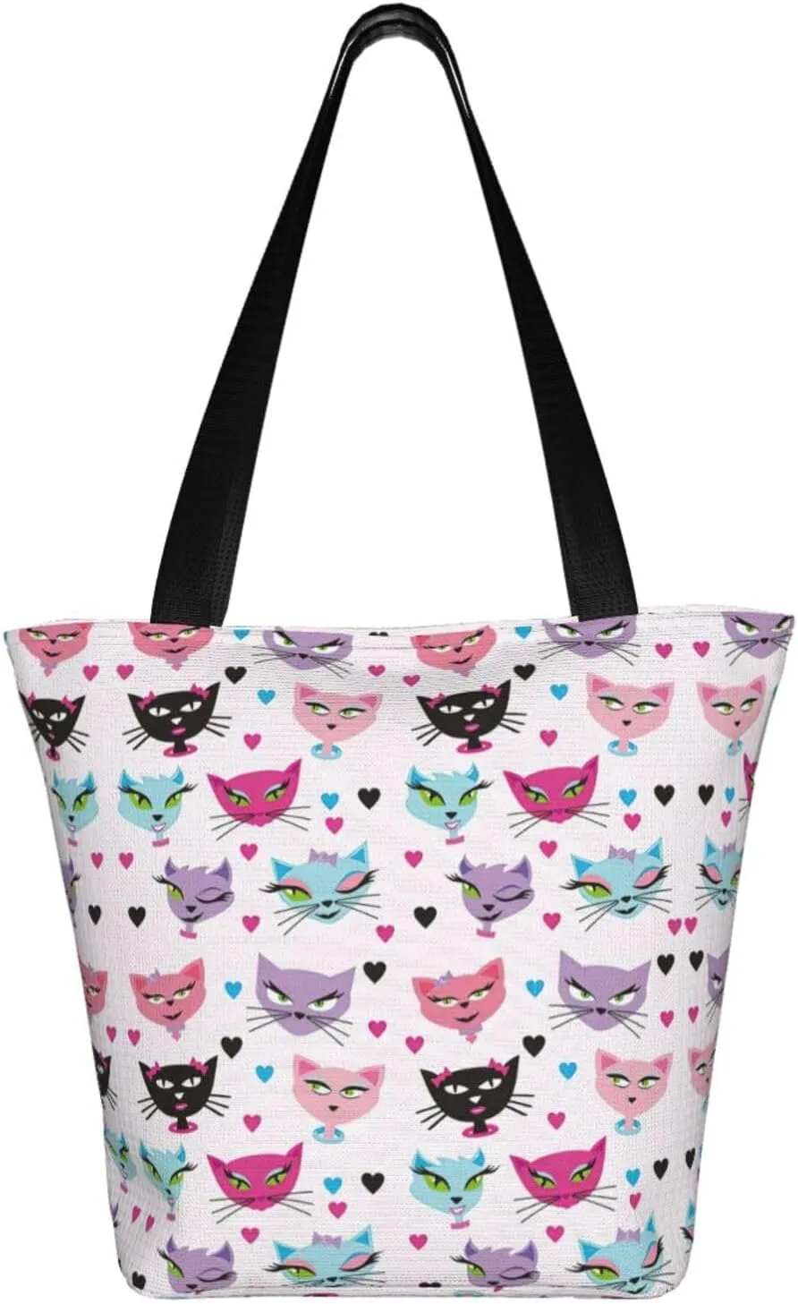 Cartoon Medicine Pattern Print Shoulder Tote Bag Women'S Large Size Handbag Casual Tote Shopping Bag For Women Fashion Travel