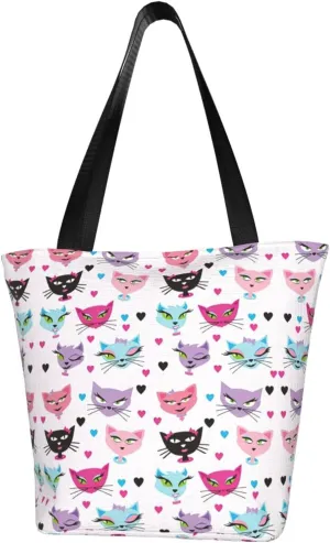 Cartoon Medicine Pattern Print Shoulder Tote Bag Women'S Large Size Handbag Casual Tote Shopping Bag For Women Fashion Travel