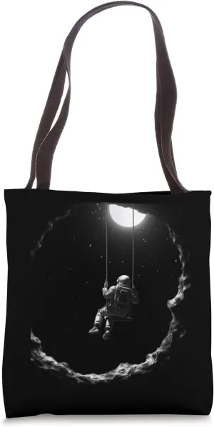 Celestial Astronomy Moon Swing Astronaut Space Lover Art Tote Bag
