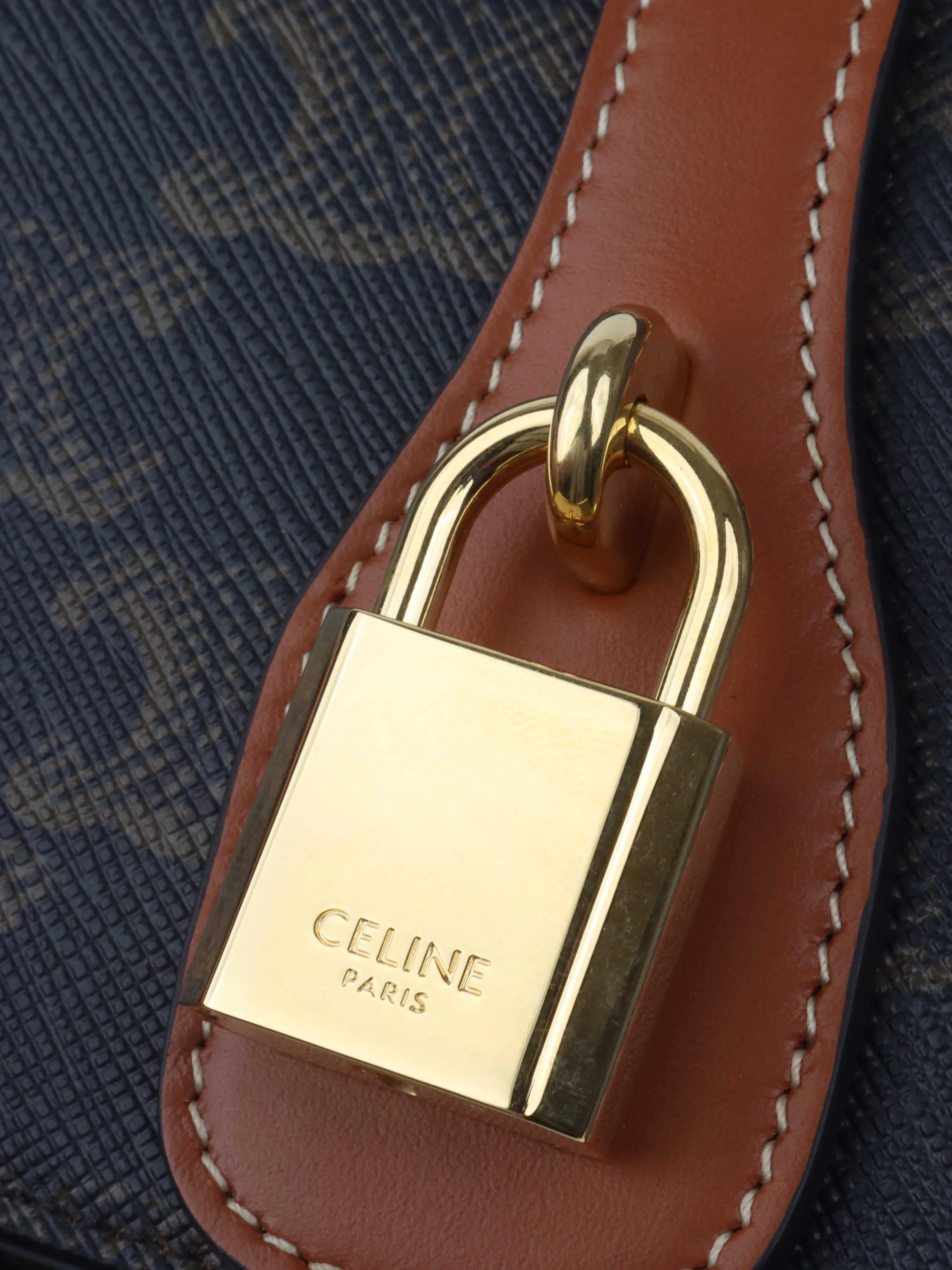 Celine Clutch on Strap in Triomphe Canvas