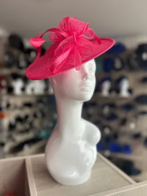 Cerise Teardrop Disc Fascinator