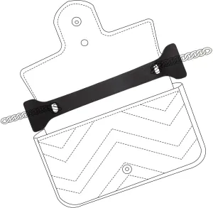 Chain Wear-Resistant Pad for GG Marmont Super Mini Matelasse Shoulder Bag,Purse Chain Protective Sheet Pad,Leather Microfibre Handbags Chain Protector(Black,6.7"x1.3")