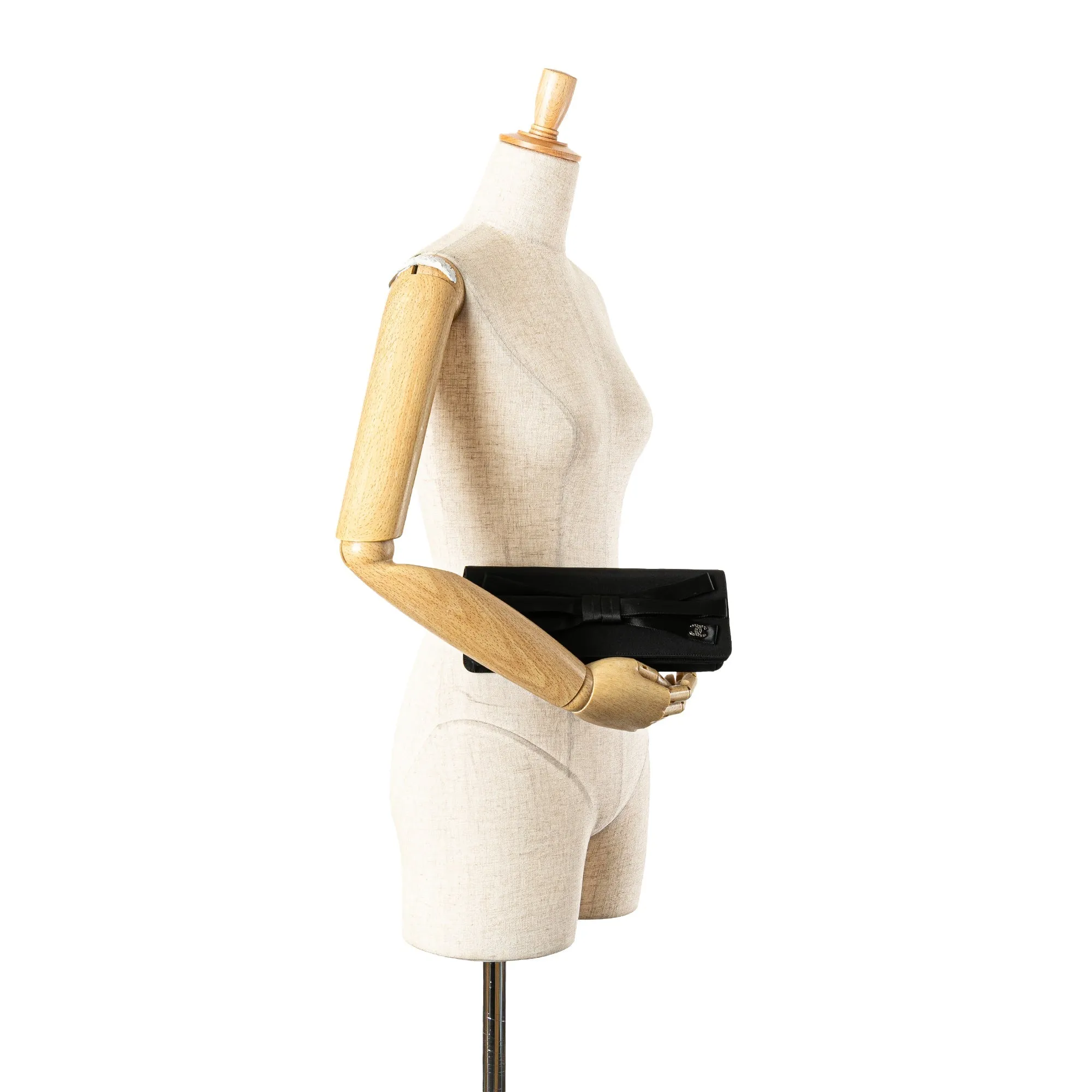 Chanel Satin Bow Flap Clutch