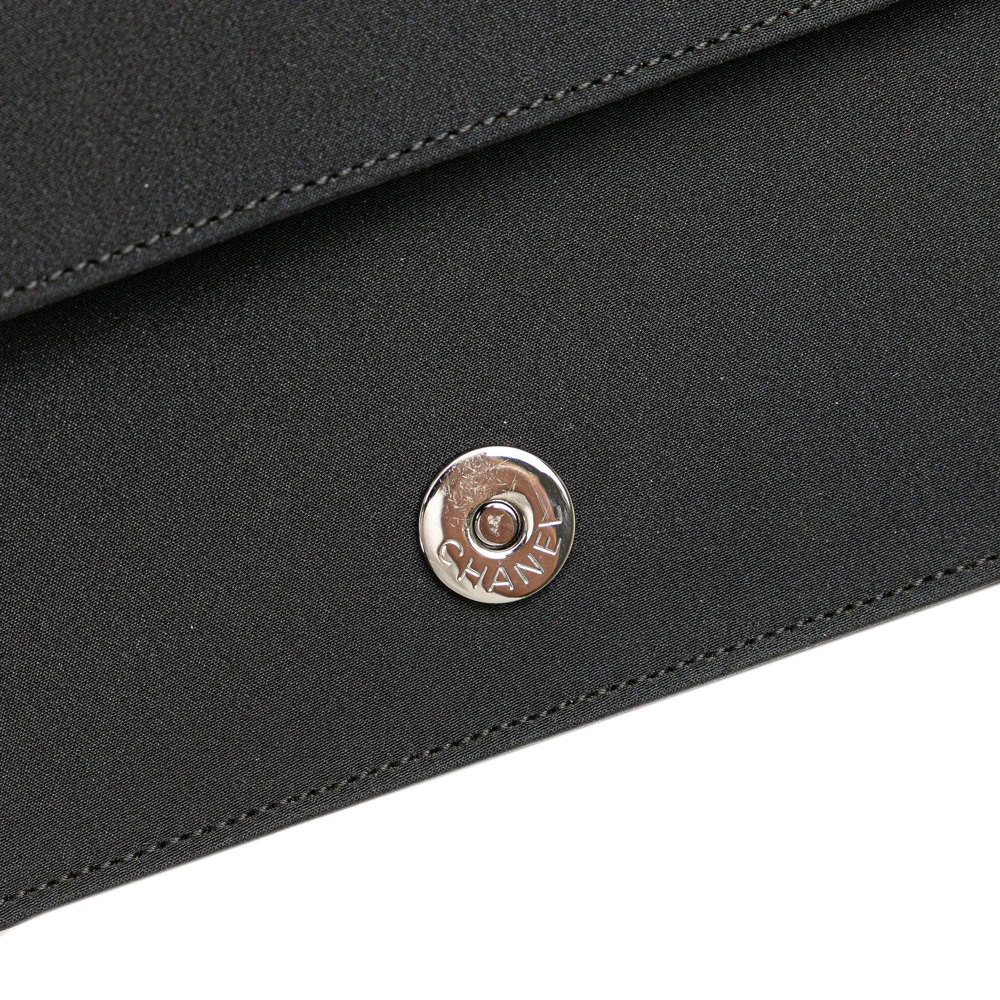 Chanel Satin Bow Flap Clutch