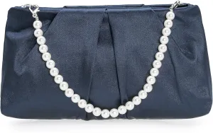 CHARMING TAILOR Evening Bag Women Wedding Party Handbag Small Dressy Formal Purse Pleated Satin Clutch