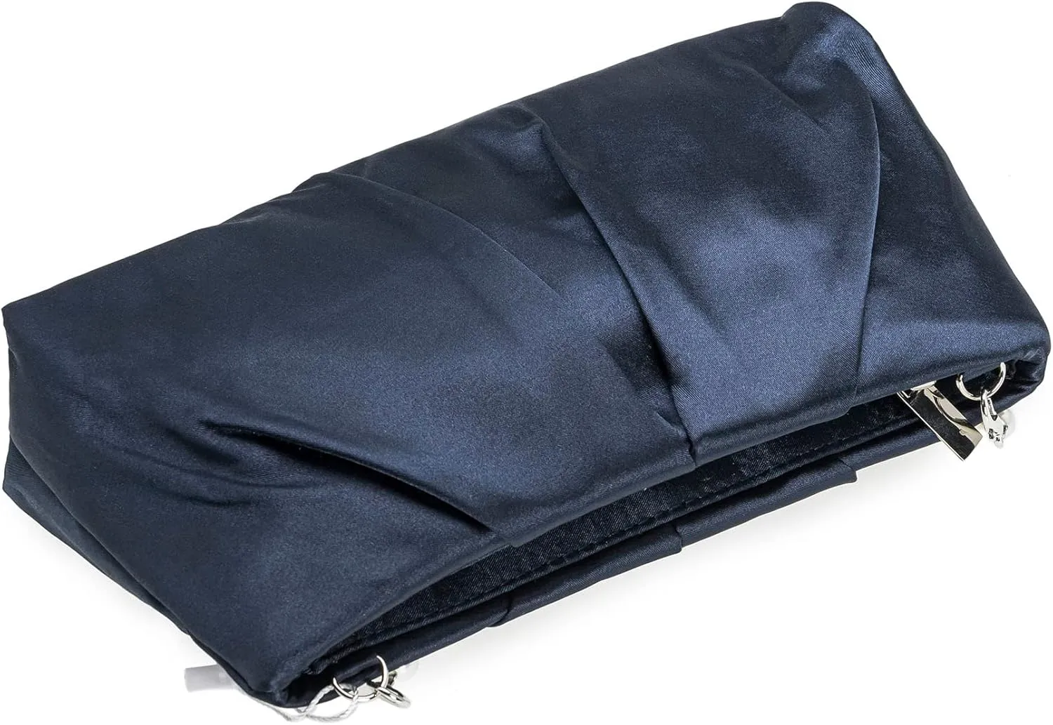 CHARMING TAILOR Evening Bag Women Wedding Party Handbag Small Dressy Formal Purse Pleated Satin Clutch