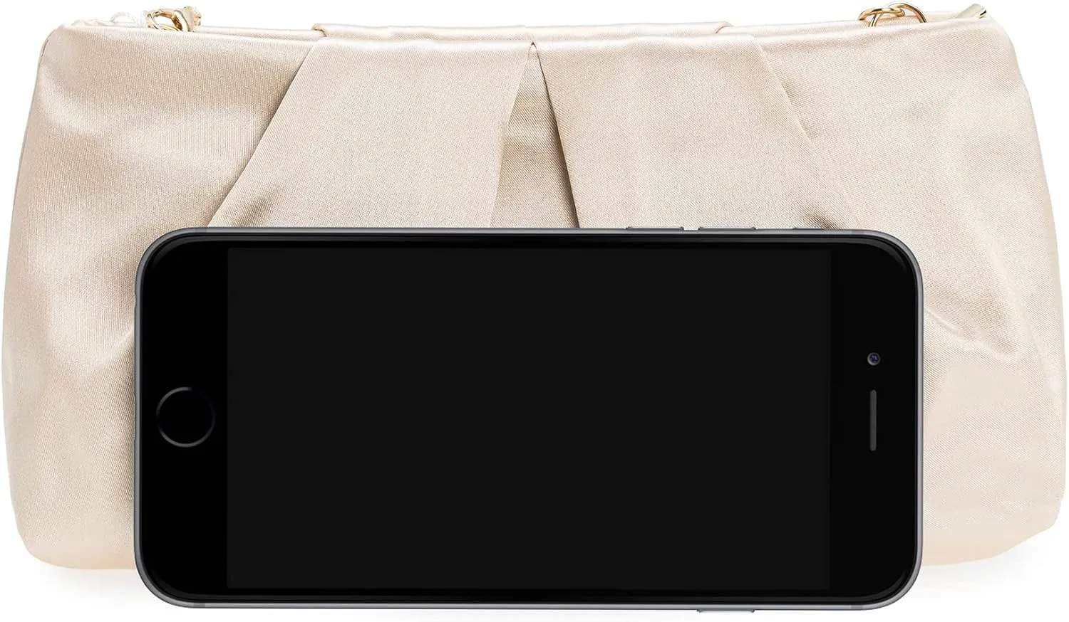 CHARMING TAILOR Evening Bag Women Wedding Party Handbag Small Dressy Formal Purse Pleated Satin Clutch