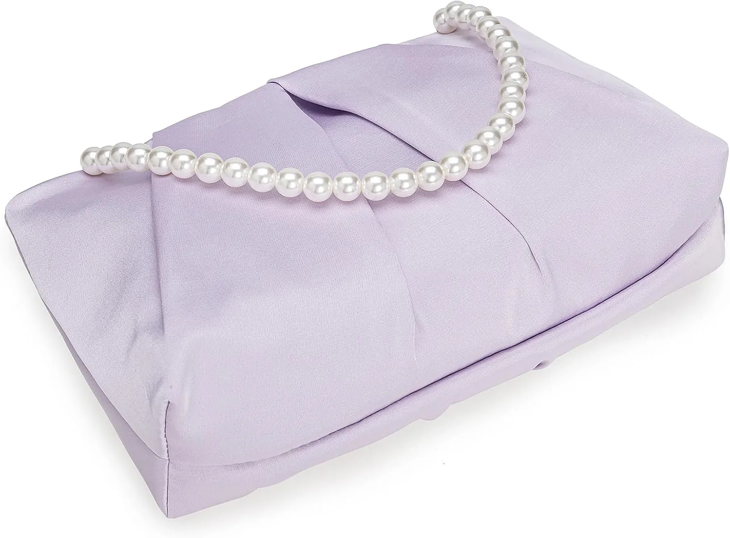 CHARMING TAILOR Evening Bag Women Wedding Party Handbag Small Dressy Formal Purse Pleated Satin Clutch