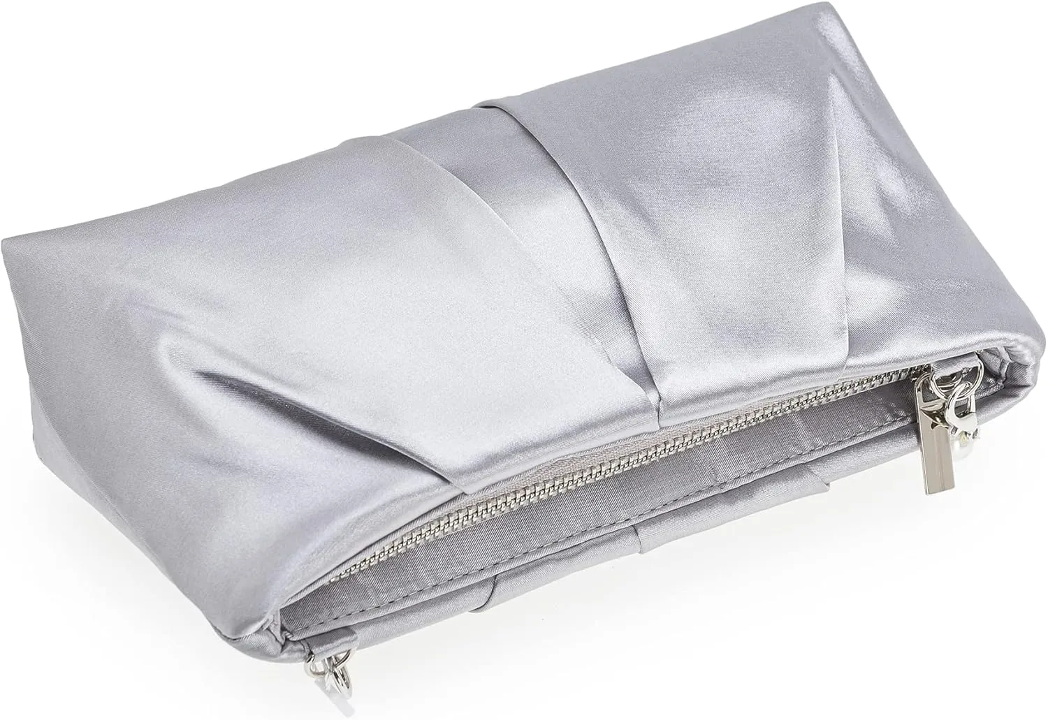 CHARMING TAILOR Evening Bag Women Wedding Party Handbag Small Dressy Formal Purse Pleated Satin Clutch