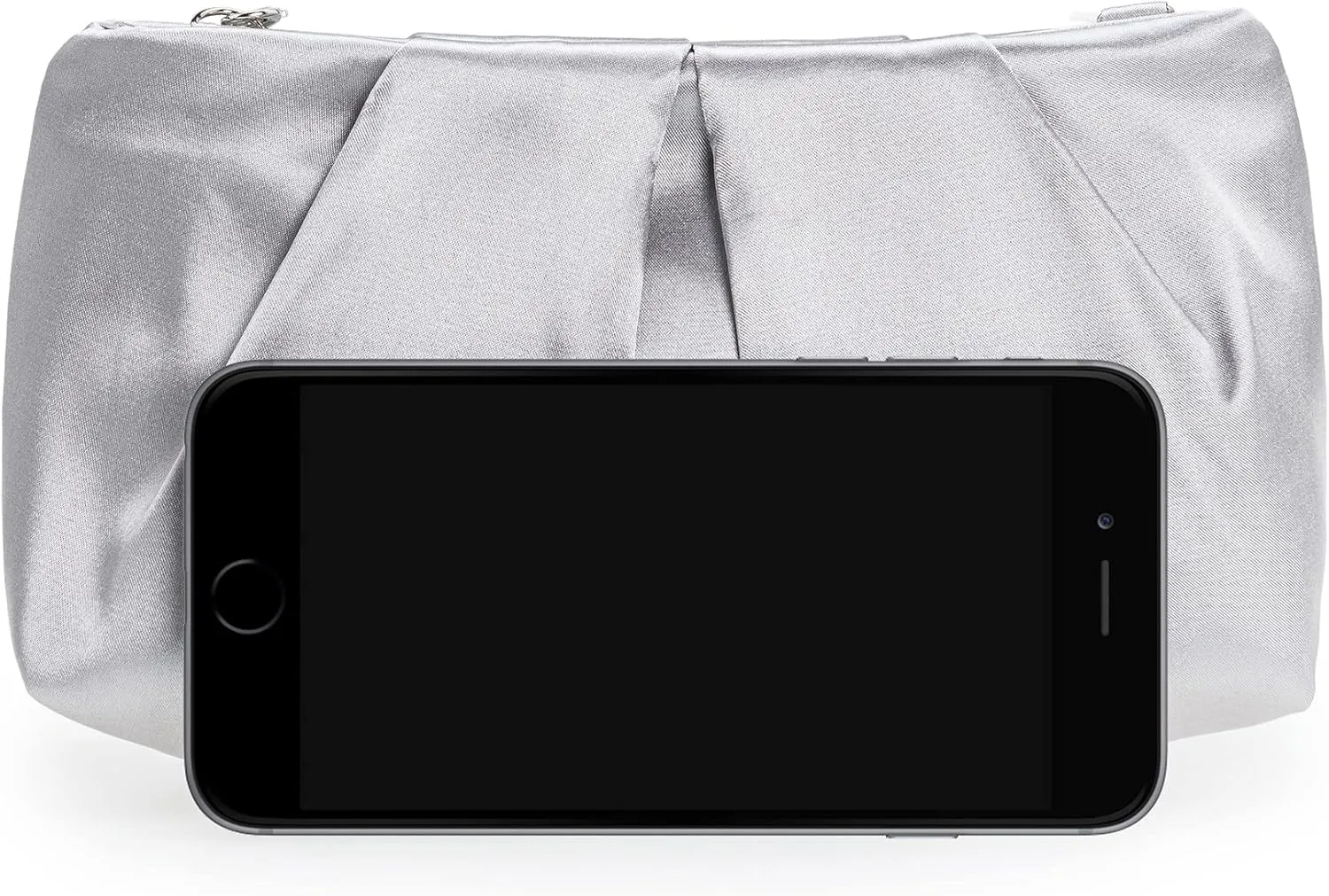 CHARMING TAILOR Evening Bag Women Wedding Party Handbag Small Dressy Formal Purse Pleated Satin Clutch