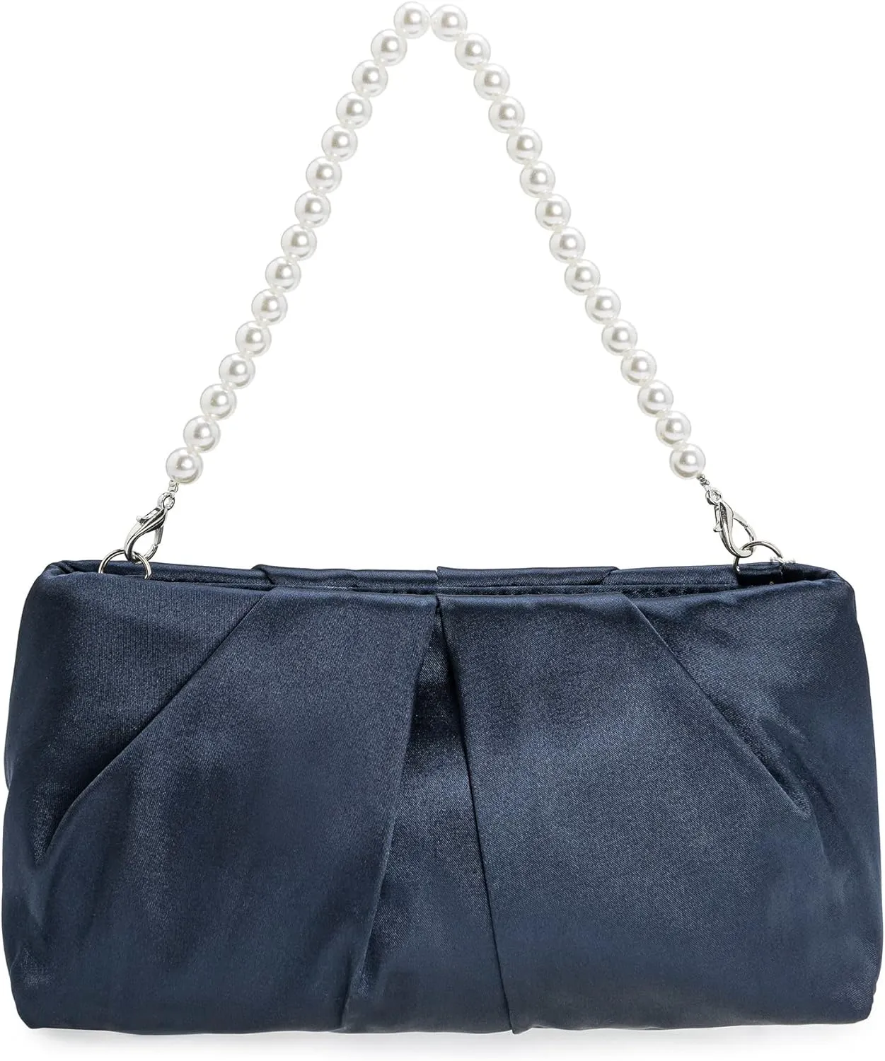 CHARMING TAILOR Evening Bag Women Wedding Party Handbag Small Dressy Formal Purse Pleated Satin Clutch
