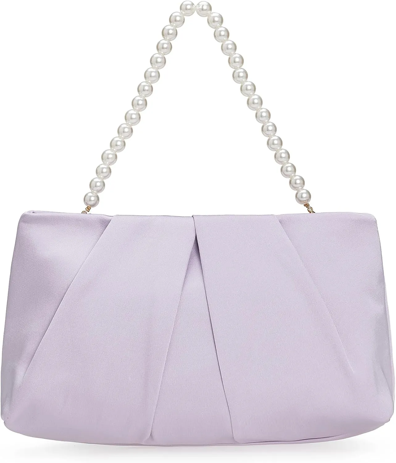 CHARMING TAILOR Evening Bag Women Wedding Party Handbag Small Dressy Formal Purse Pleated Satin Clutch