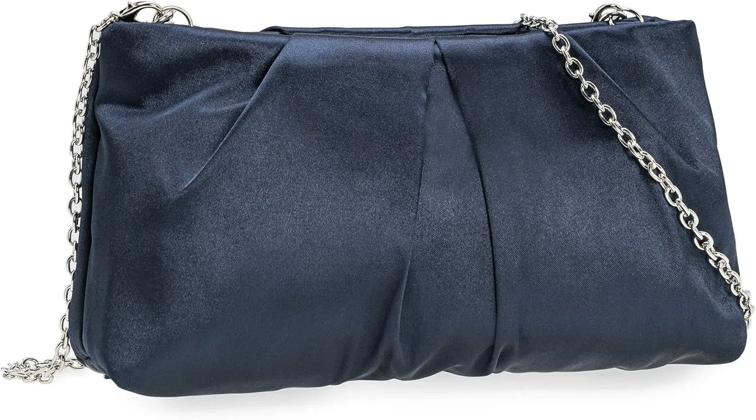 CHARMING TAILOR Evening Bag Women Wedding Party Handbag Small Dressy Formal Purse Pleated Satin Clutch
