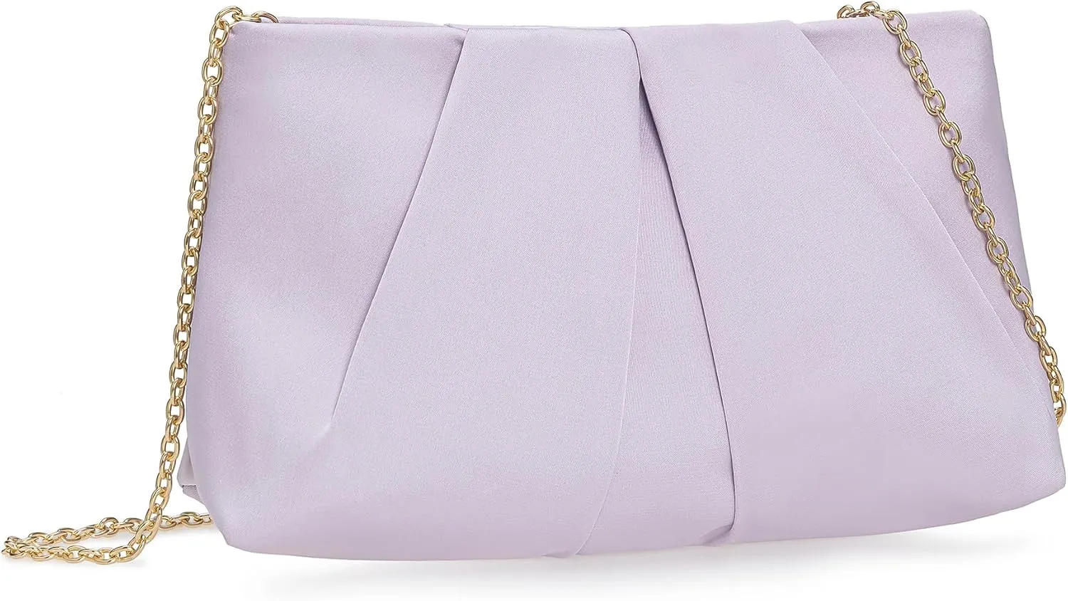 CHARMING TAILOR Evening Bag Women Wedding Party Handbag Small Dressy Formal Purse Pleated Satin Clutch
