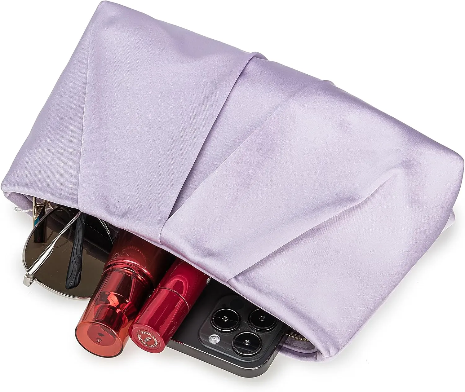 CHARMING TAILOR Evening Bag Women Wedding Party Handbag Small Dressy Formal Purse Pleated Satin Clutch