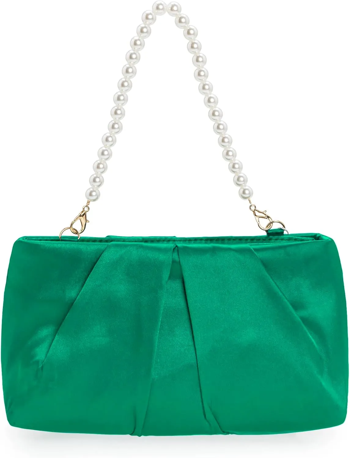 CHARMING TAILOR Evening Bag Women Wedding Party Handbag Small Dressy Formal Purse Pleated Satin Clutch