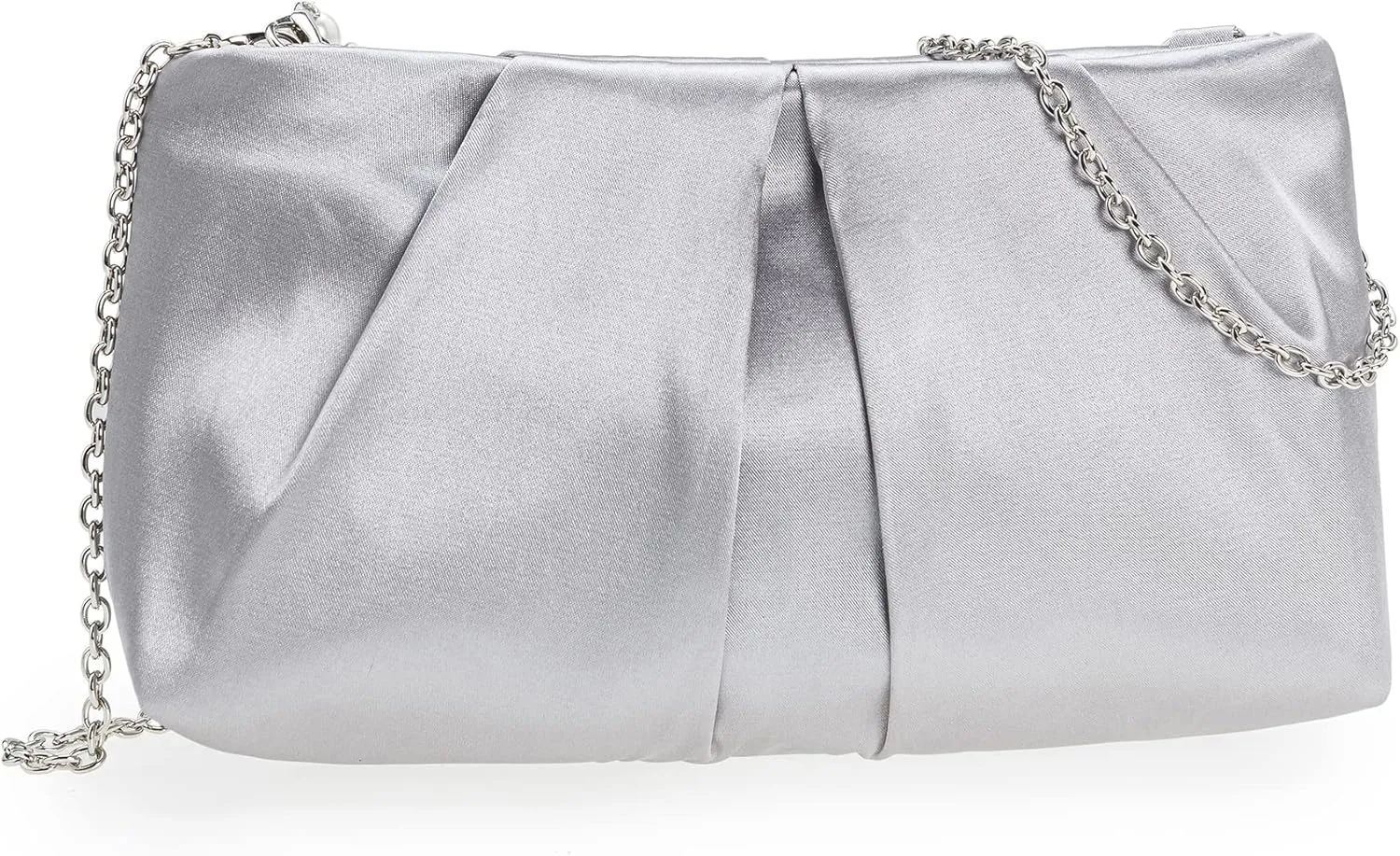 CHARMING TAILOR Evening Bag Women Wedding Party Handbag Small Dressy Formal Purse Pleated Satin Clutch