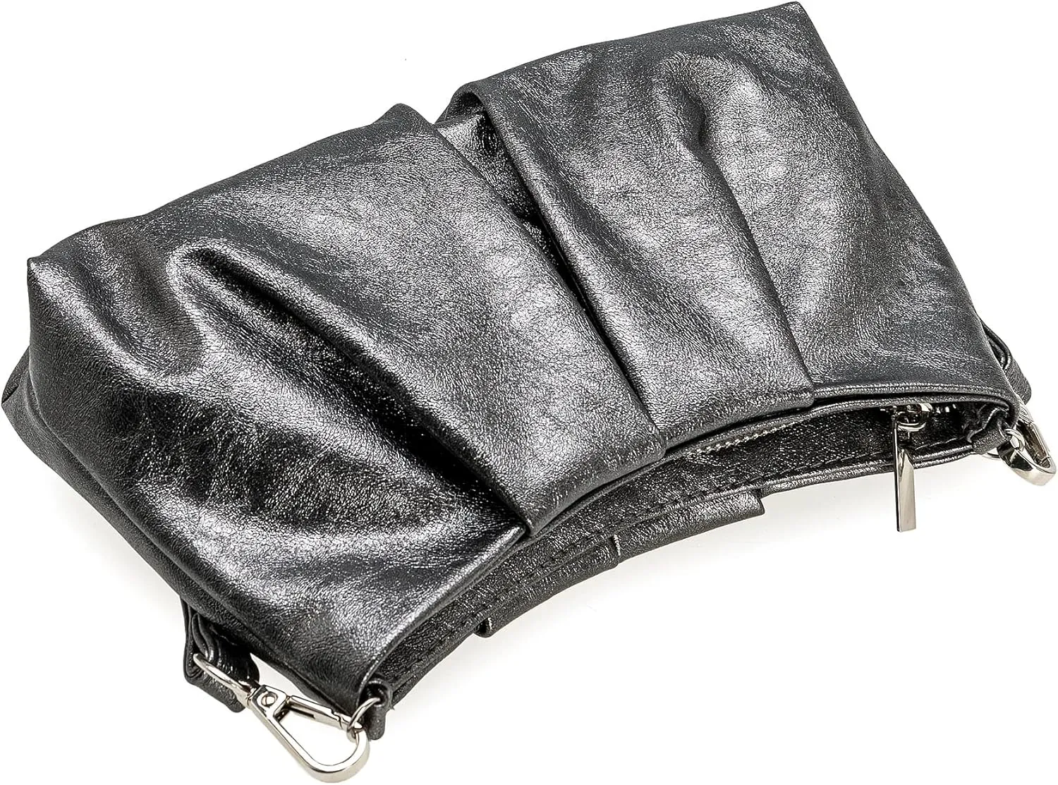 CHARMING TAILOR Women Clutch Bag Dressy Formal Handbag Pleated PU Clutch Purse for Cocktail Prom Wedding Party