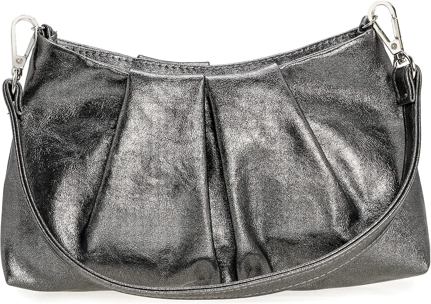 CHARMING TAILOR Women Clutch Bag Dressy Formal Handbag Pleated PU Clutch Purse for Cocktail Prom Wedding Party