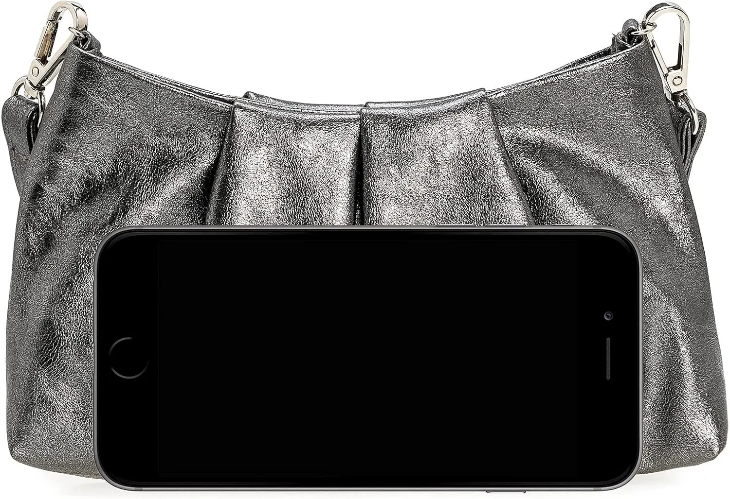 CHARMING TAILOR Women Clutch Bag Dressy Formal Handbag Pleated PU Clutch Purse for Cocktail Prom Wedding Party