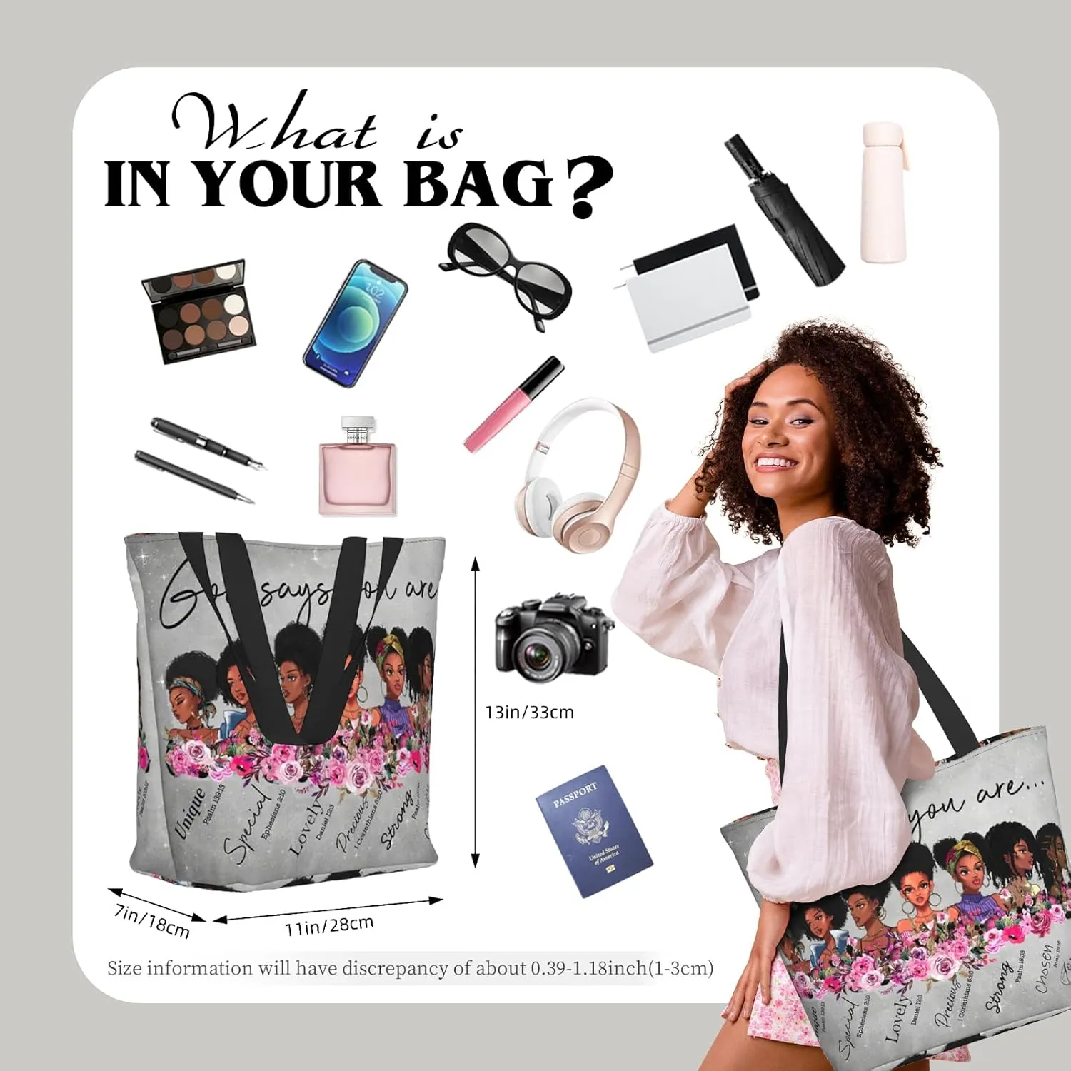 Christian Tote Bags for Women Bible Bags for Women Religious Gifts Bible Church Bag Reusable Grocery Shopping Bag