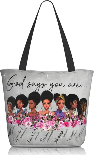 Christian Tote Bags for Women Bible Bags for Women Religious Gifts Bible Church Bag Reusable Grocery Shopping Bag