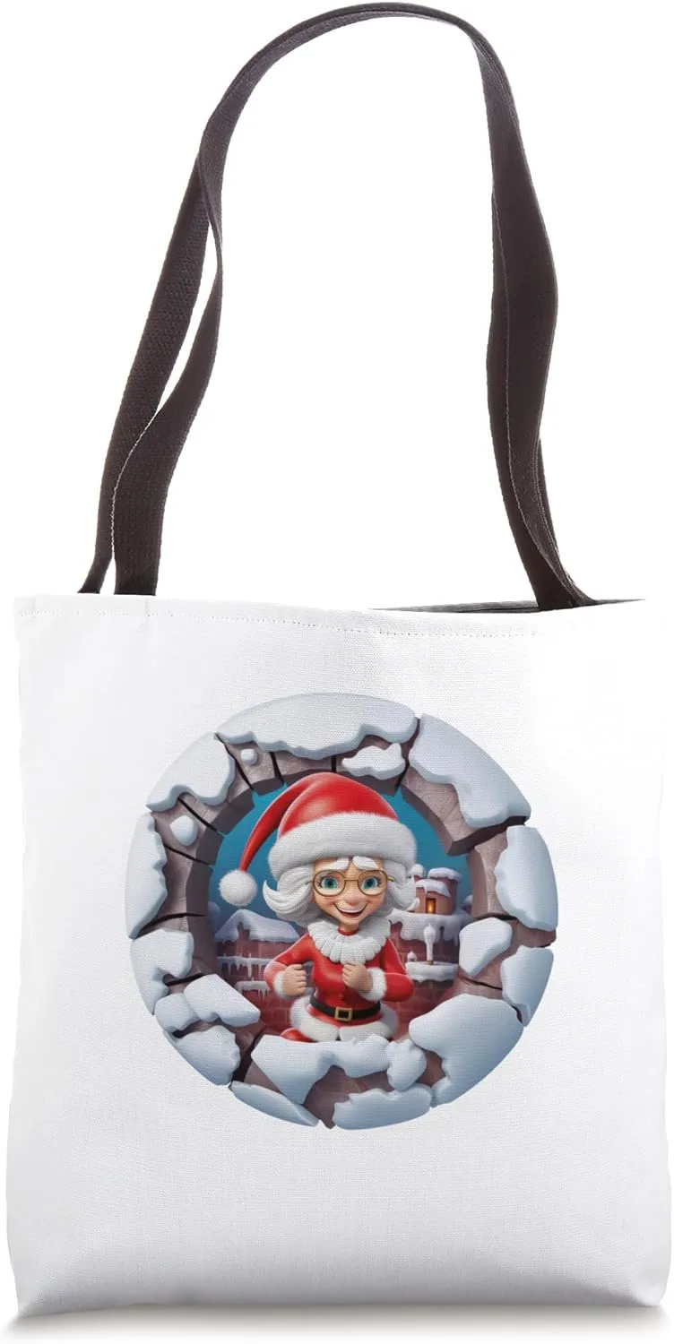 Christmas Break Through - Miss Santa - Funny Holiday Season Tote Bag