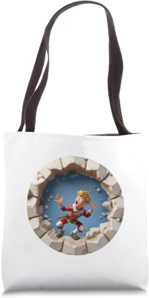 Christmas Break Through - Prince Coming Out Of Hole Tote Bag