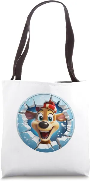 Christmas Break Through - Reindeer - Funny Holiday Season Tote Bag
