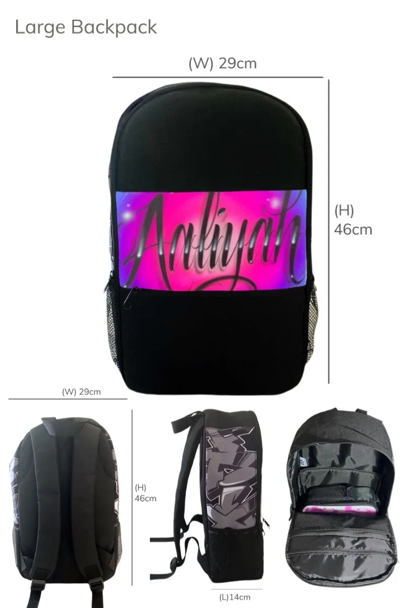Circle Fade Script Style Kids Backpack and Lunchbox Combo (Combo17)