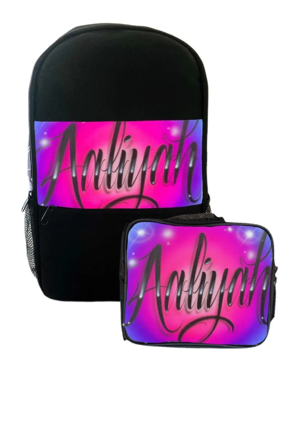 Circle Fade Script Style Kids Backpack and Lunchbox Combo (Combo17)