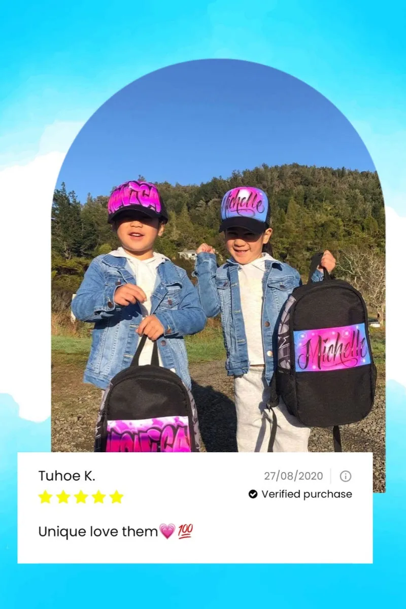 Circle Fade Script Style Kids Backpack and Lunchbox Combo (Combo17)