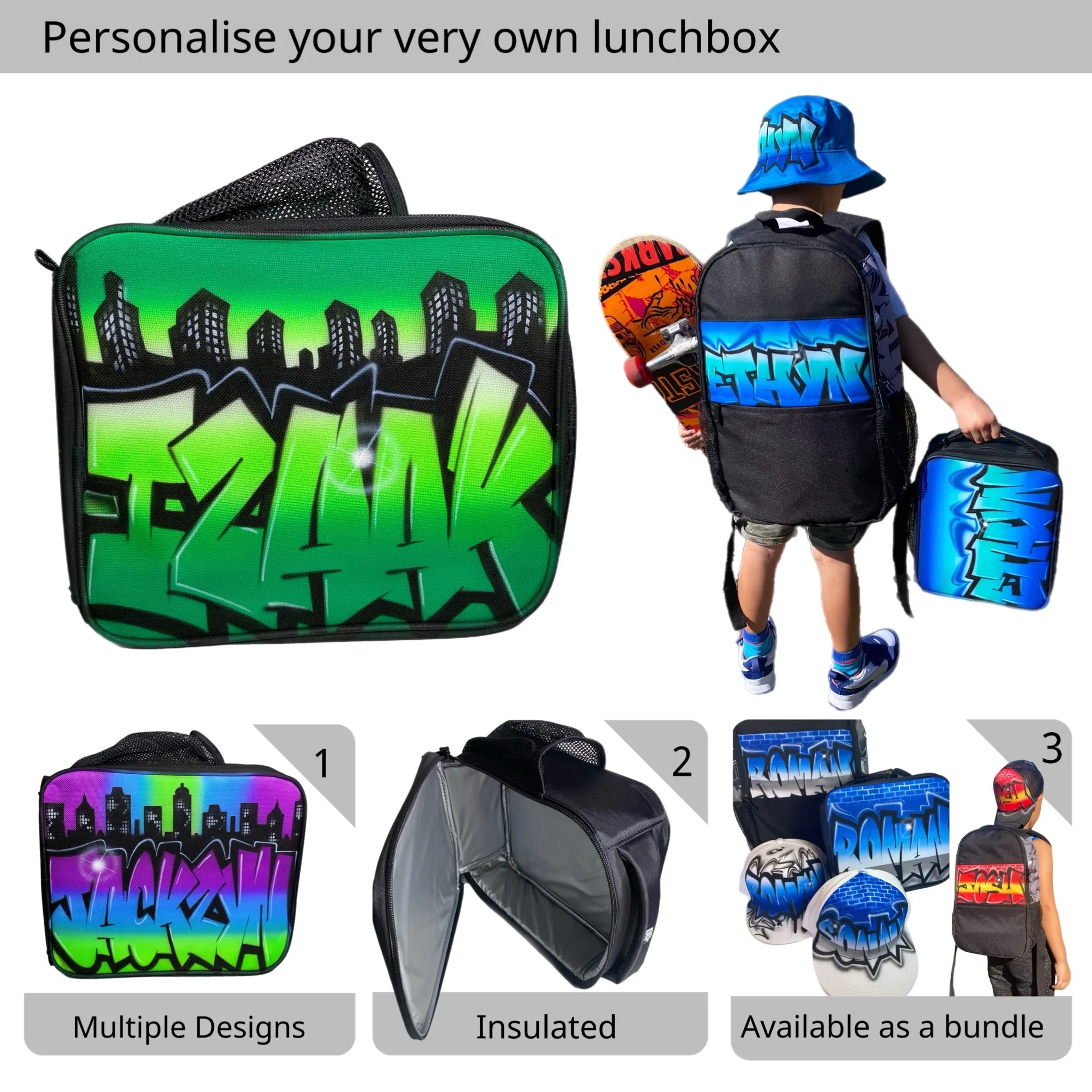 City Style Kids Backpack and Lunchbox Combo (Combo7)