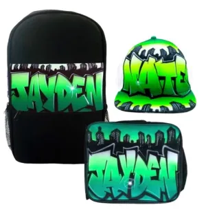 City Style School Combo (6)  1x Snapback, 1x Backpack, 1x Lunchbox