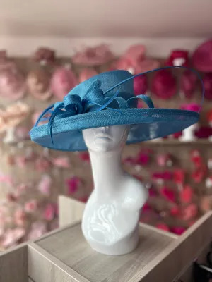 Classic Sinamay Azure Wedding Hat