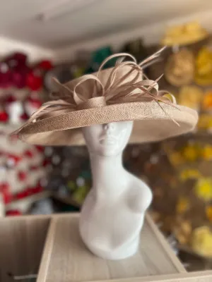 Classic Sinamay Bronze Wedding Hat
