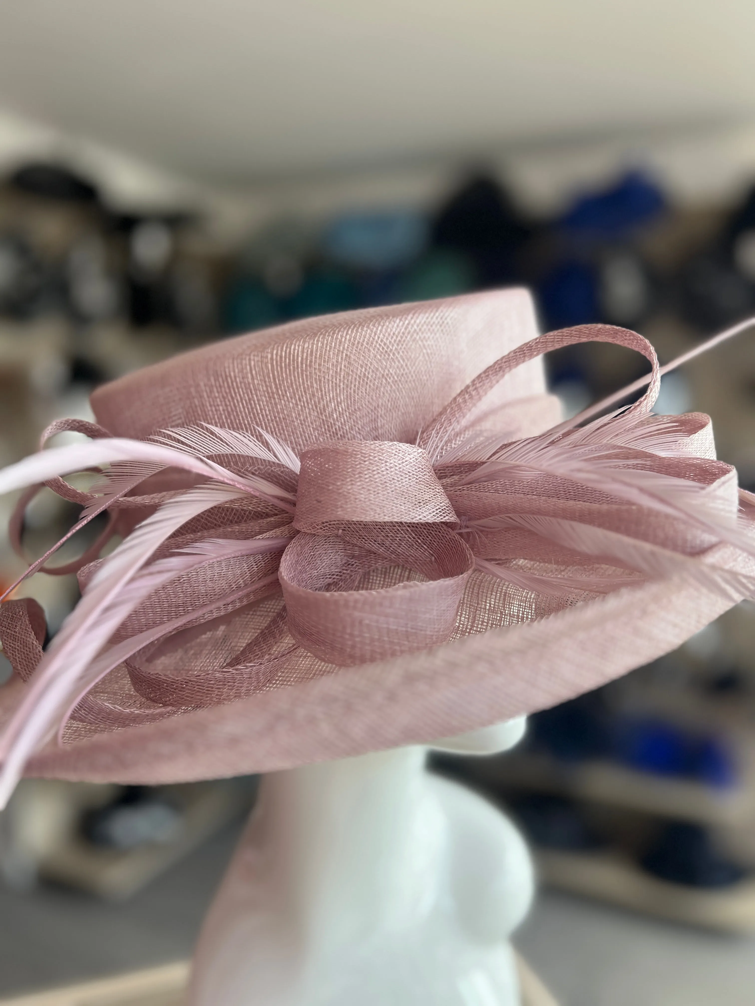 Classic Sinamay Lilac Wedding Hat