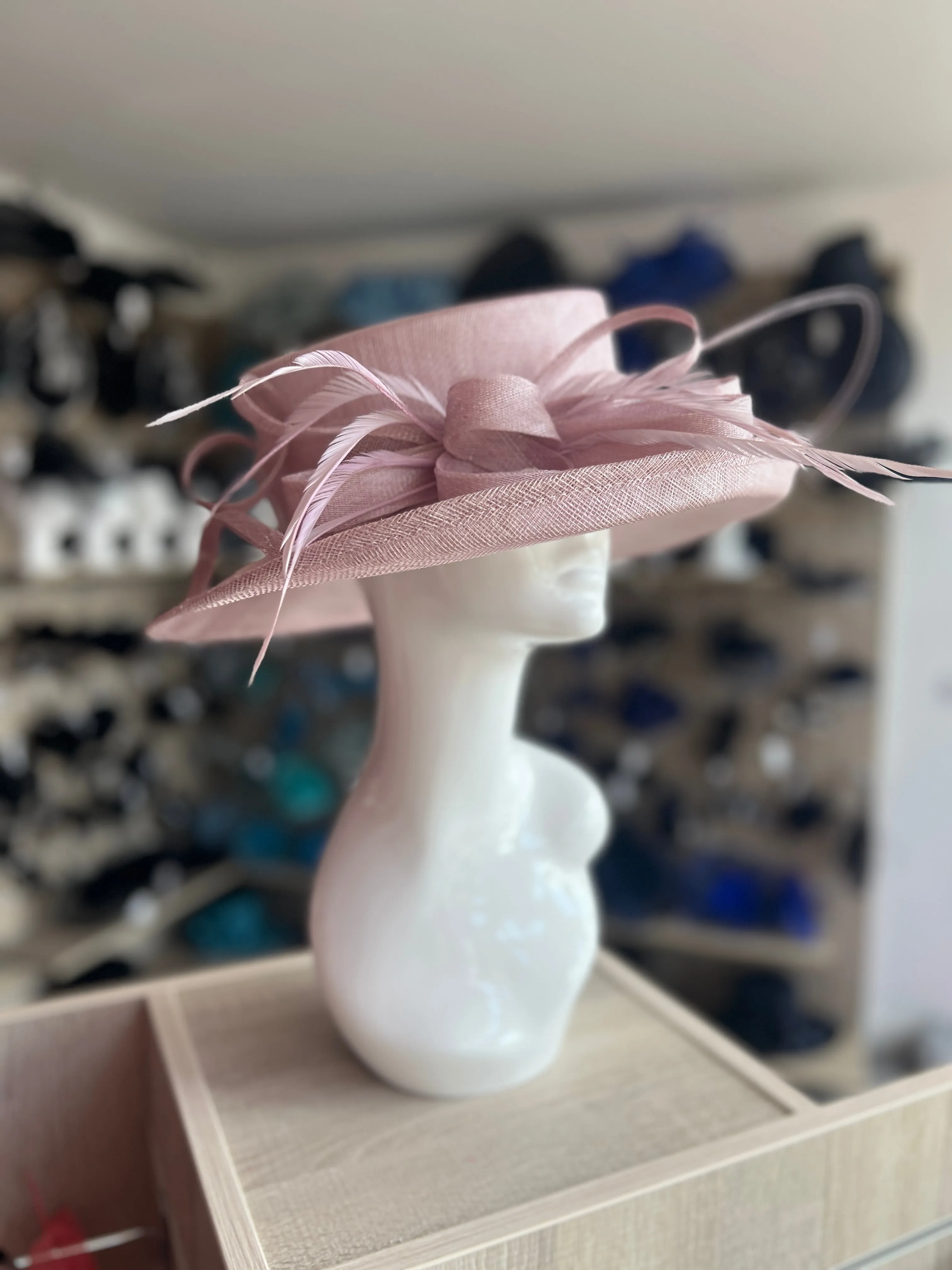 Classic Sinamay Lilac Wedding Hat