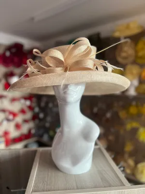 Classic Sinamay Nude Wedding Hat