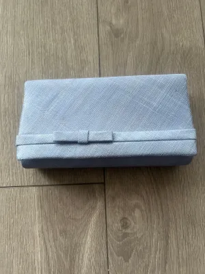 Classic Sinamay Periwinkle Clutch Bag For Weddings