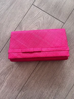 Classic Sinamay Raspberry Clutch Bag For Weddings